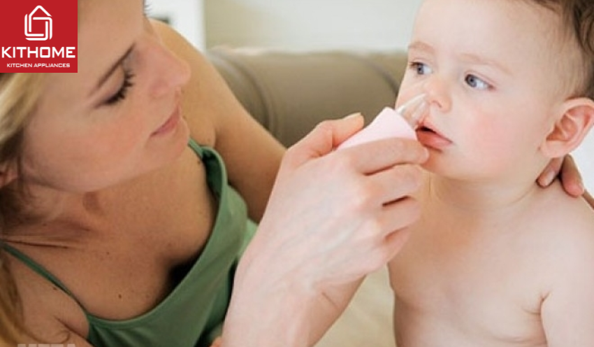 Thường xuyên vệ sinh vùng mũi cho trẻ khi ngồi điều hòa nhiều