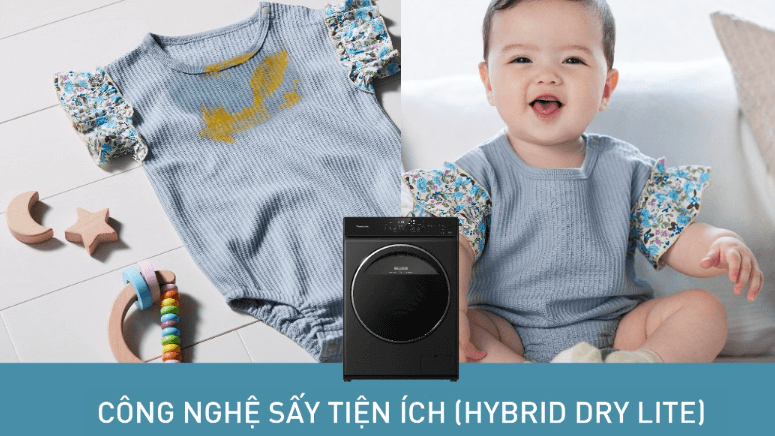 Máy giặt Panasonic V105FR1BV được tích hợp thêm chức năng sấy Máy giặt Panasonic V105FR1BV được tích hợp thêm chức năng sấy