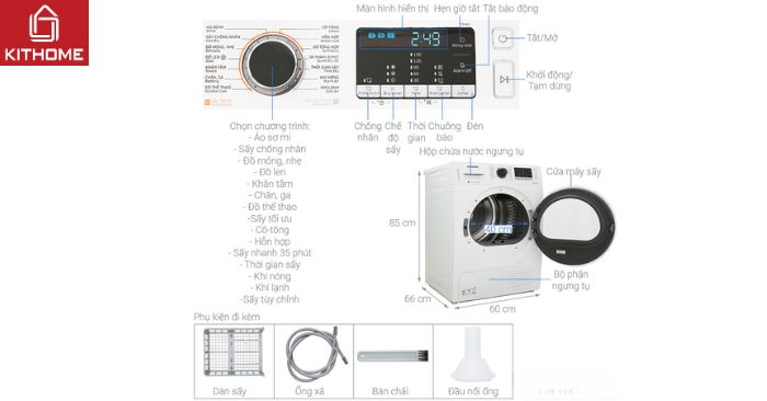 Cách sử dụng máy sấy quần áo Samsung