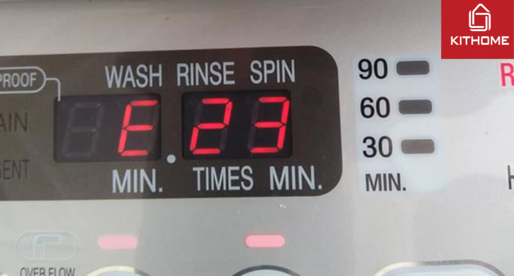 Máy giặt Toshiba báo lỗi E23: Nguyên nhân và cách sửa