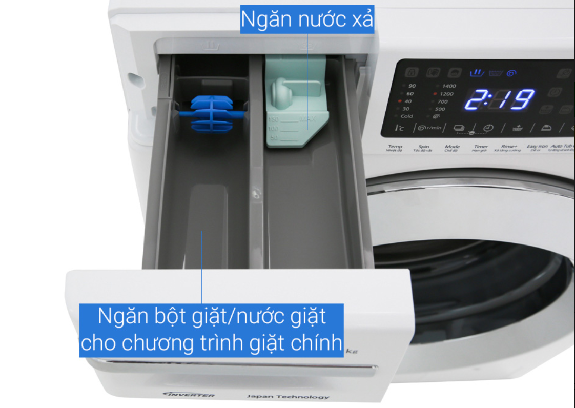 Máy giặt lồng ngang Panasonic Inverter 10 Kg NA-V10FG1WVT - Ảnh 4