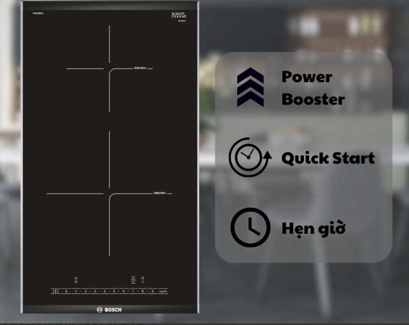 Những công nghệ nổi bật khác trên bếp từ đôi Bosch PIB375FB1E Những công nghệ nổi bật khác trên bếp từ đôi Bosch PIB375FB1E