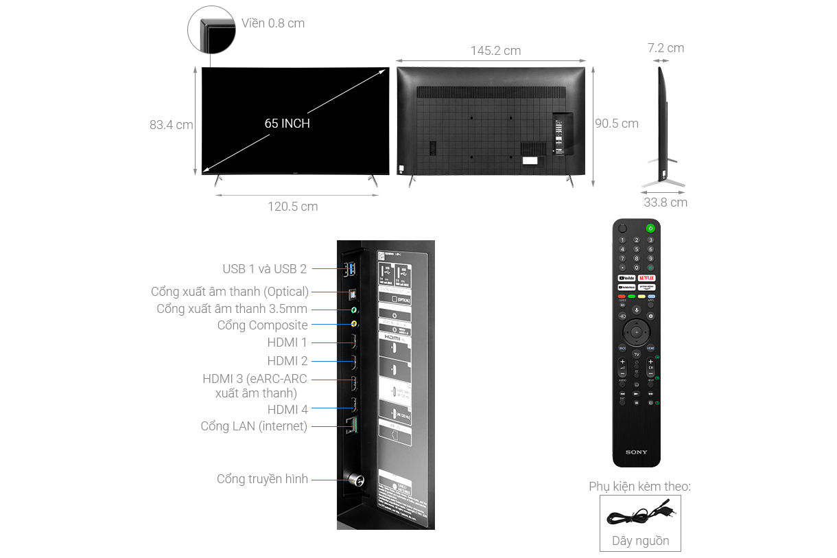Android Tivi Sony 4K 65 inch KD-65X85J
