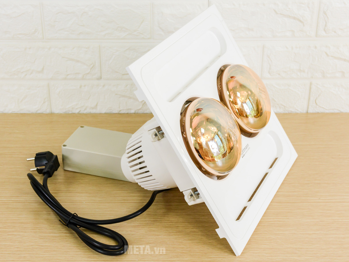 Đèn sưởi 2 bóng Kottmann âm trần K9R (có điều khiển từ xa)