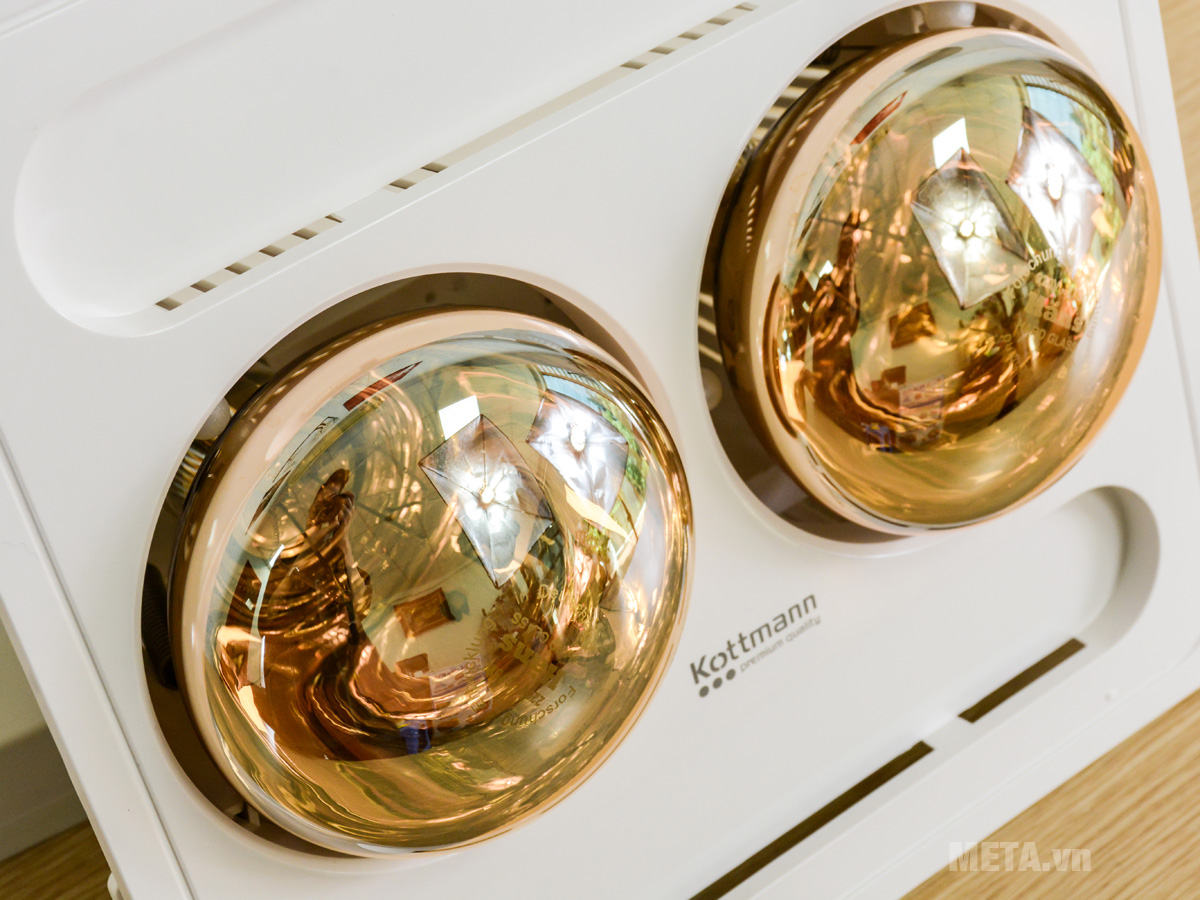 Đèn sưởi 2 bóng Kottmann âm trần K9R (có điều khiển từ xa)