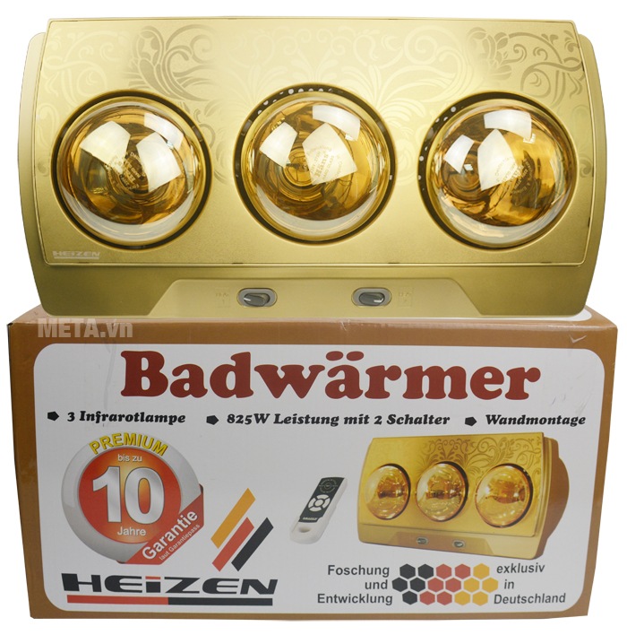 Heizen HE3BR thiết kế màu vàng với họa tiết sang trọng