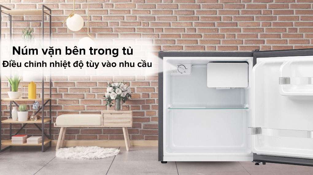 Tủ lạnh mini Electrolux 45 lít EUM0500AD VN có núm điều chỉnh mức nhiệt