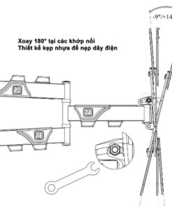 Giá treo tivi góc xoay đa năng X2T468 (43 - 65 inch)