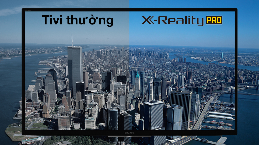 KD 32W830K tích hợp công nghệ nâng cấp hình ảnh X-Reality PRO