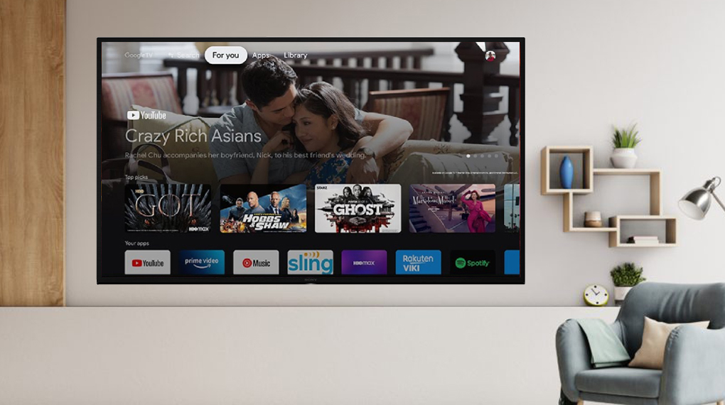 Tivi Sony 4K KD 65X75K sử dụng hệ điều hành Android với giao diện Google TV rất thân thiện và dễ sử dụng