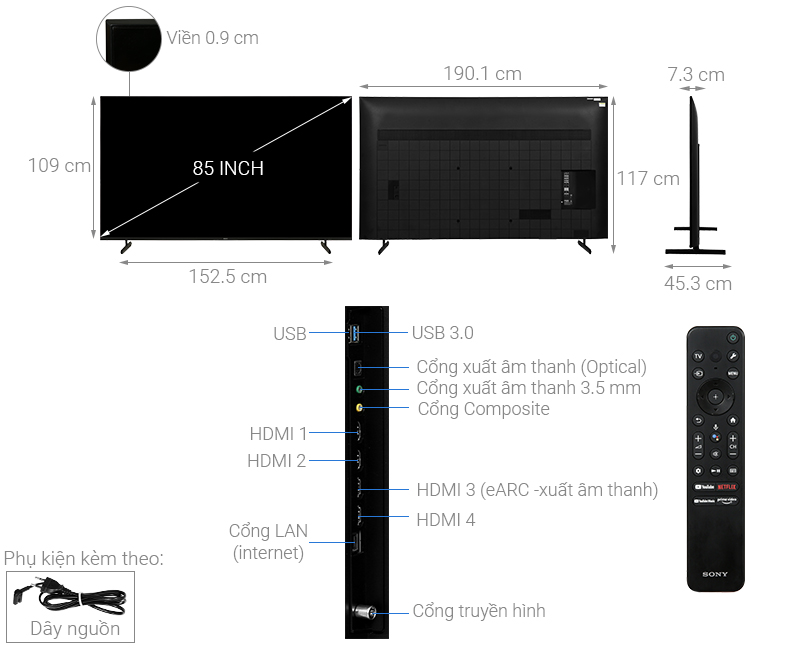 google Tivi Sony 4K 85 inch KD-85X80L