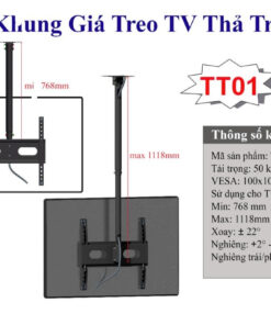 Khung treo thả trần TT01 (32 - 65 inch, chiều dài 768mm - 1.118mm)