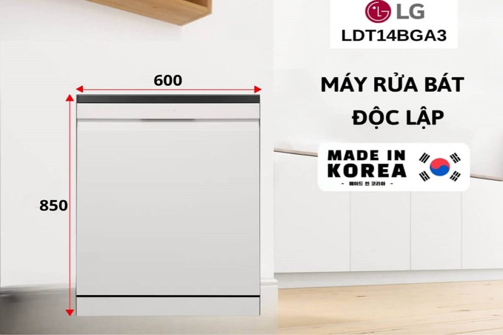 máy rửa bát LG LDT14BGA3 TrueSteam độc lập