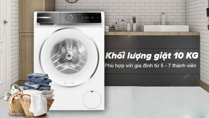 Máy giặt Bosch WGB256A90 serie 8 có khối lượng giặt 10kg Máy giặt Bosch WGB256A90 serie 8 có khối lượng giặt 10kg