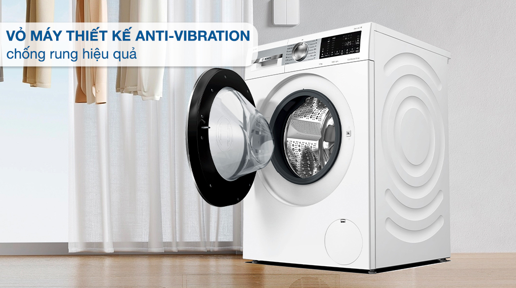 Máy giặt quần áo Bosch WGG254A0SG ứng dụng công nghệ chống rung Anti-Vibration Sidewall