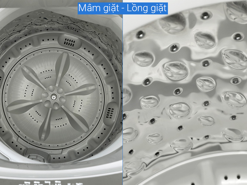 Lồng giặt của Casper WT-75NG1 được thiết kế dạng hình giọt nước độc đáo