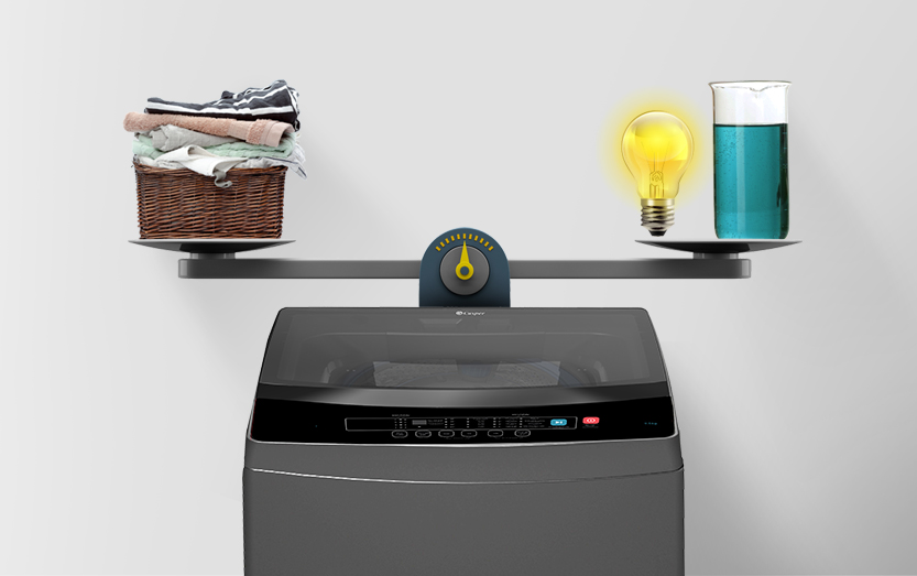 Máy giặt Casper WT-8NG2 ứng dụng công nghệ Fuzzy Logic tự động cân chỉnh lượng nước và thời gian