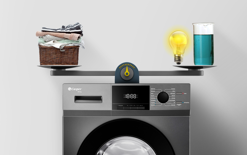 Casper WF-105VG5 có hệ thống Fuzzy Logic tự động căn chỉnh lượng nước