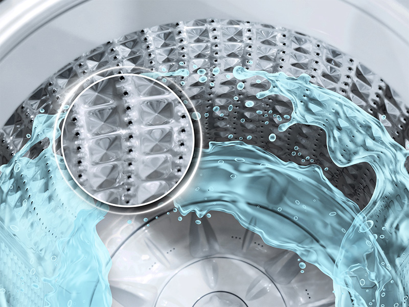 Máy giặt cửa trên Casper WT-10NB3 10kg được trang bị lồng giặt kim cương Máy giặt cửa trên Casper WT-10NB3 10kg được trang bị lồng giặt kim cương