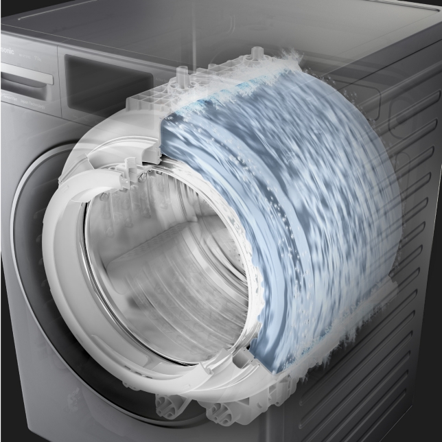 Máy giặt cửa trước Panasonic 10kg NA-V10FX2LVT cũng có khả năng tự vệ sinh lồng giặt