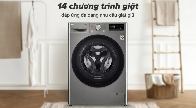 Máy giặt lồng ngang AI LG inverter 12kg FV1412S3PA
