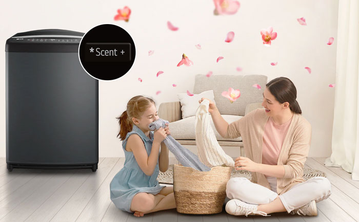 Máy giặt LG Inverter TV2518DV3B còn được tích hợp chế độ Scent+ Máy giặt lồng đứng LG Inverter 18kg TV2518DV3B