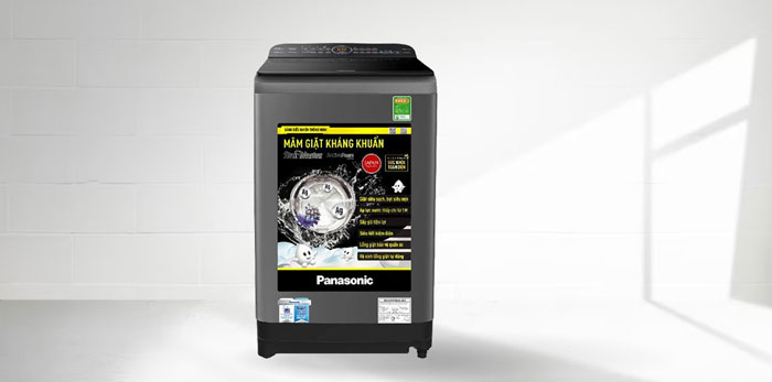 Máy giặt lồng đứng Panasonic 9kg NA-F90A9DRV sở hữu kiểu dáng sang trọng, hiện đại