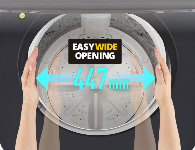 máy giặt Panasonic Inverter 10,5kg NA-FD10XR1LV có thiết kế cửa được mở rộng