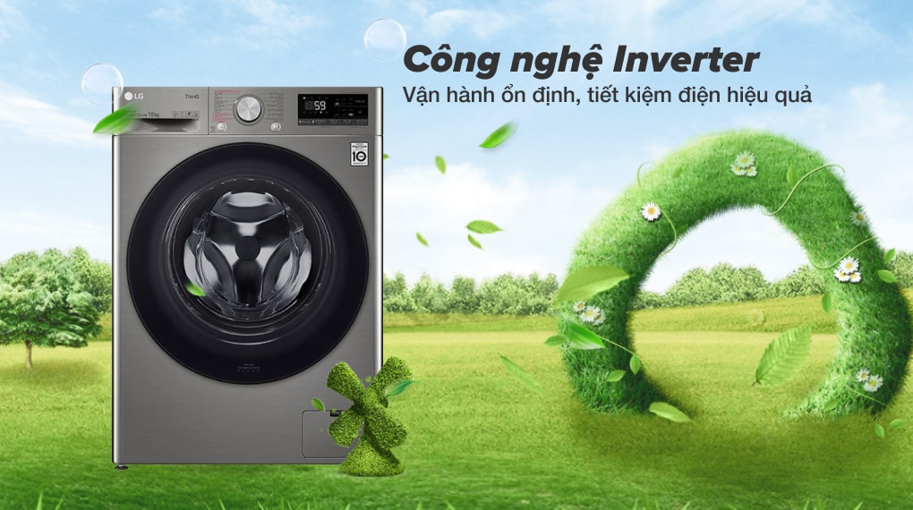 Máy giặt lồng ngang LG Inverter 10kg FV1410S4P