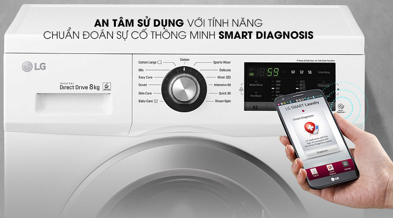 Máy giặt lồng ngang LG inverter FM1209N6W 9kg