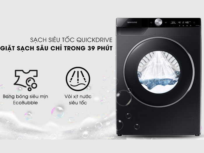 Máy giặt Samsung AI Inverter 9 kg WW90TP44DSB/SV