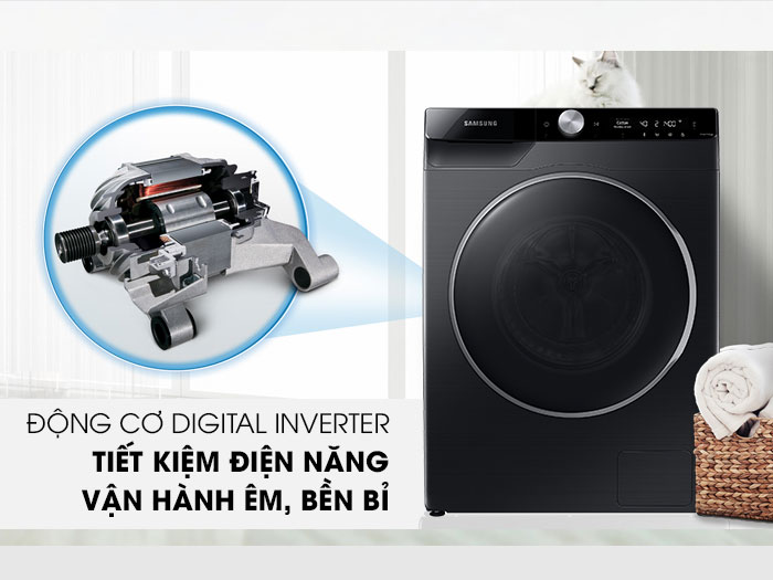 Máy giặt Samsung AI Inverter 9 kg WW90TP44DSB/SV