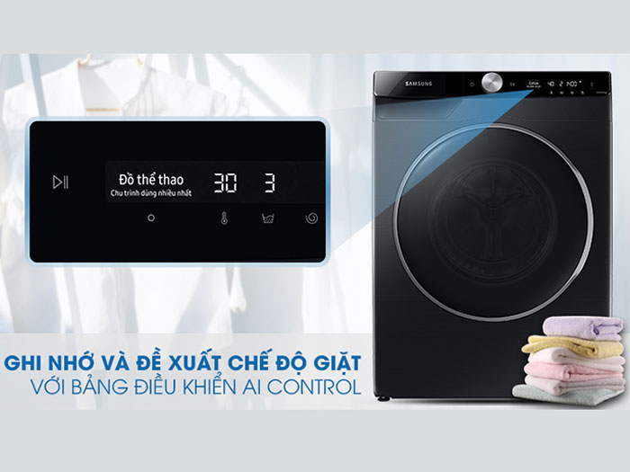 Máy giặt Samsung AI Inverter 9 kg WW90TP44DSB/SV