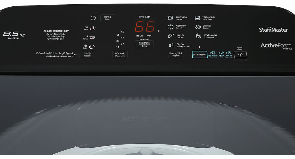 Bảng điều khiển ở đỉnh máy Máy giặt lồng đứng