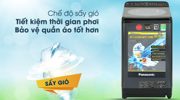 Máy giặt Panasonic NA-FD95V1BRV được tích hợp chế độ sấy gió hiện đại