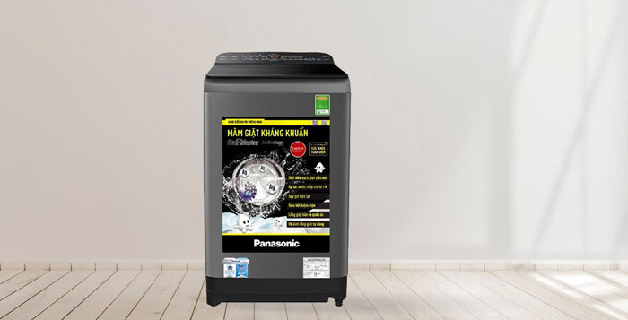 Máy giặt Panasonic 10kg NA-F100A9BRV sở hữu thiết kế đơn giản nhưng không kém phần tinh tế
