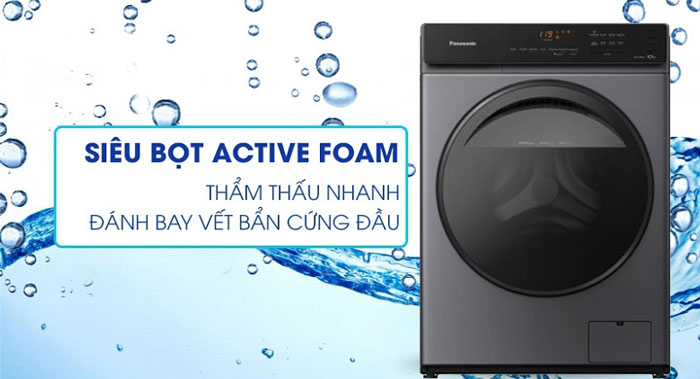 Công nghệ ActiveFoam giúp hòa tan bột giặt/nước giặt hiệu quả