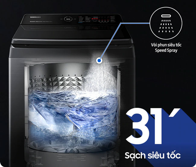 Máy giặt Samsung Inverter WA10CG5745BDSV 