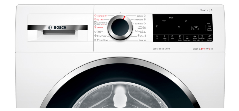 Bảng điều khiển máy giặt sấy Bosch WNA254U0SG Series 6