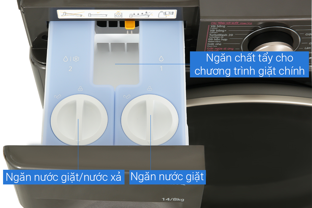 Máy giặt sấy thông minh LG AI DD Inverter 14kg FV1414H3BA (sấy 8kg)