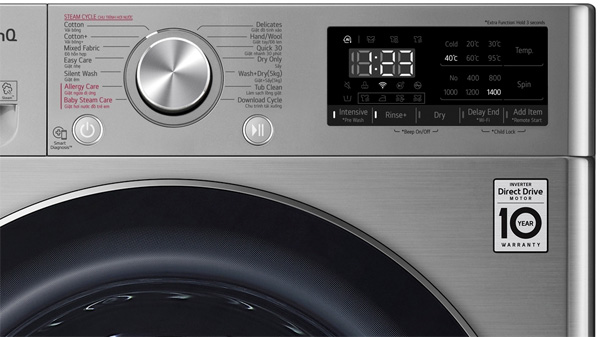 Máy giặt sấy LG Inverter 9 kg FV1409G4V
