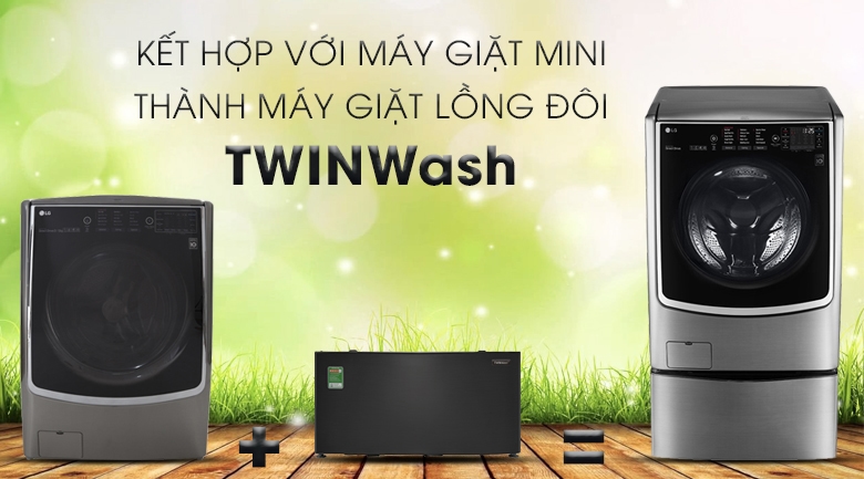 Máy giặt sấy LG Twinwash inverter F2721HTTV 21kg