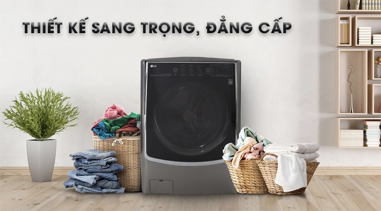 Máy giặt sấy LG Twinwash inverter F2721HTTV 21kg