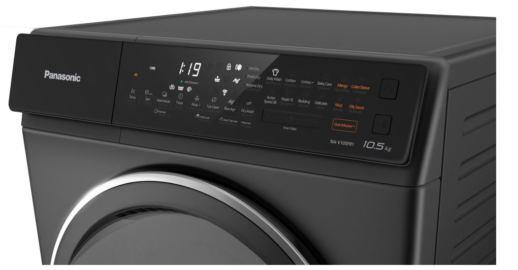 Bảng điều khiển của máy giặt sấy Panasonic NA-V105FR1BV Bảng điều khiển của máy giặt sấy Panasonic NA-V105FR1BV