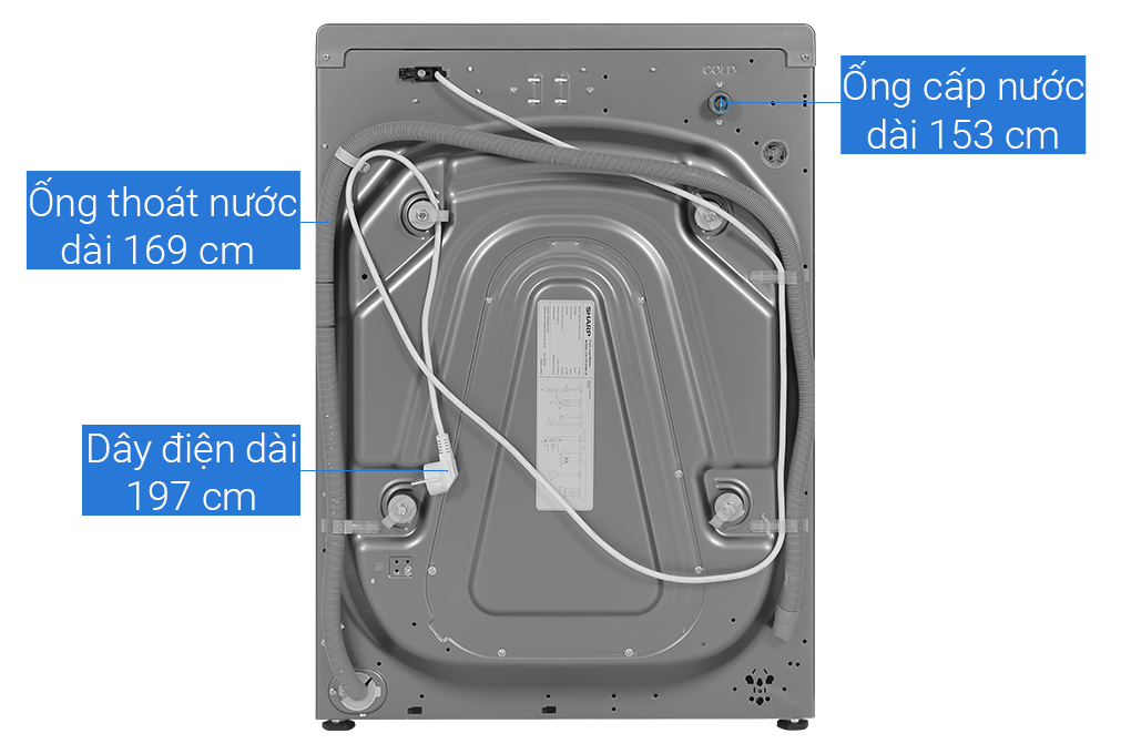 Máy giặt Sharp Inverter 10.5kg ES-FH105BV-B