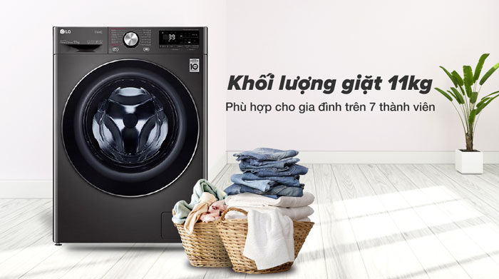 Máy giặt thông minh AI LG Inverter 11kg FV1411S3B