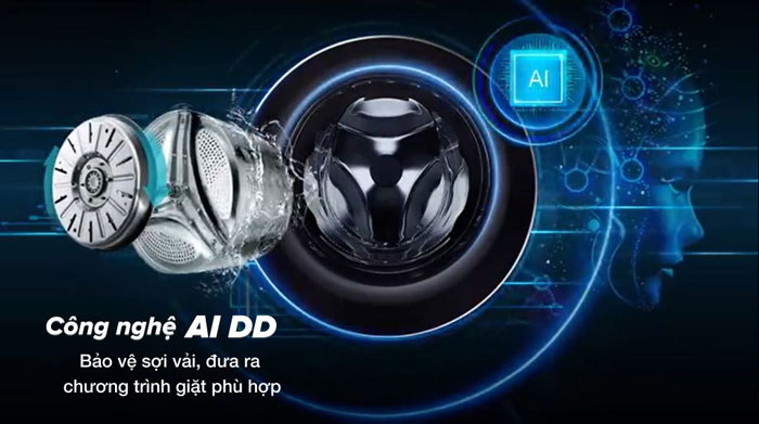 Máy giặt thông minh AI LG Inverter 11kg FV1411S3B