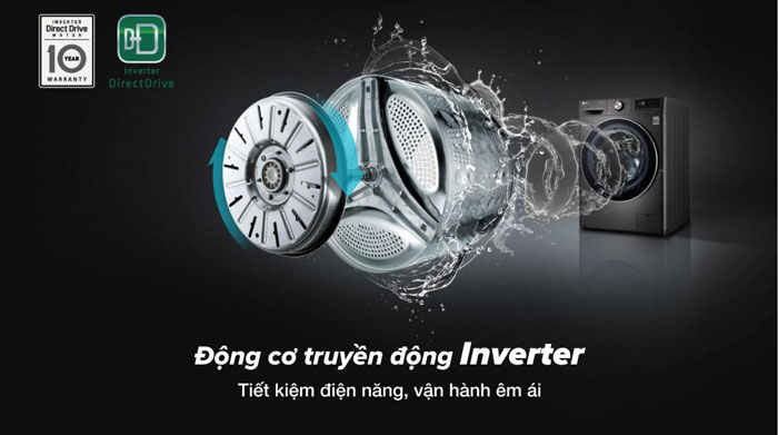 Máy giặt thông minh AI LG Inverter 11kg FV1411S3B