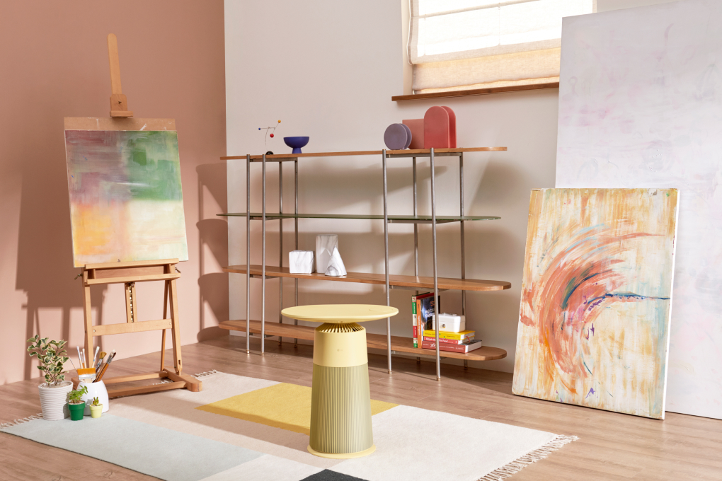 may-loc-khong-khi-lg-as20gpyu0-1 Máy lọc không khí LG Puricare AeroFurniture AS20GPYU0 (Màu vàng)