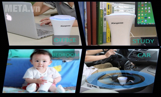 Máy lọc không khí ô tô Kangaroo KGAP1 giúp lọc sạch bụi bẩn, mùi hôi Kangaroo KGAP1